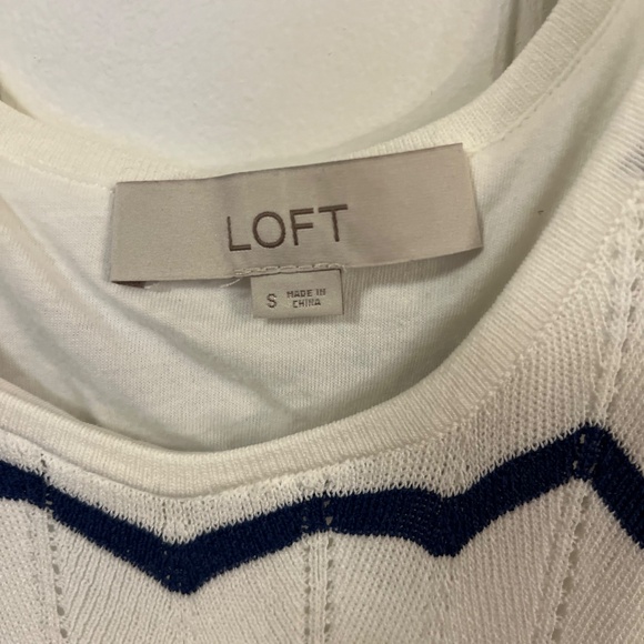 Loft Chevron Open Stitch Sweater Midi Dress - Picture 4 of 5